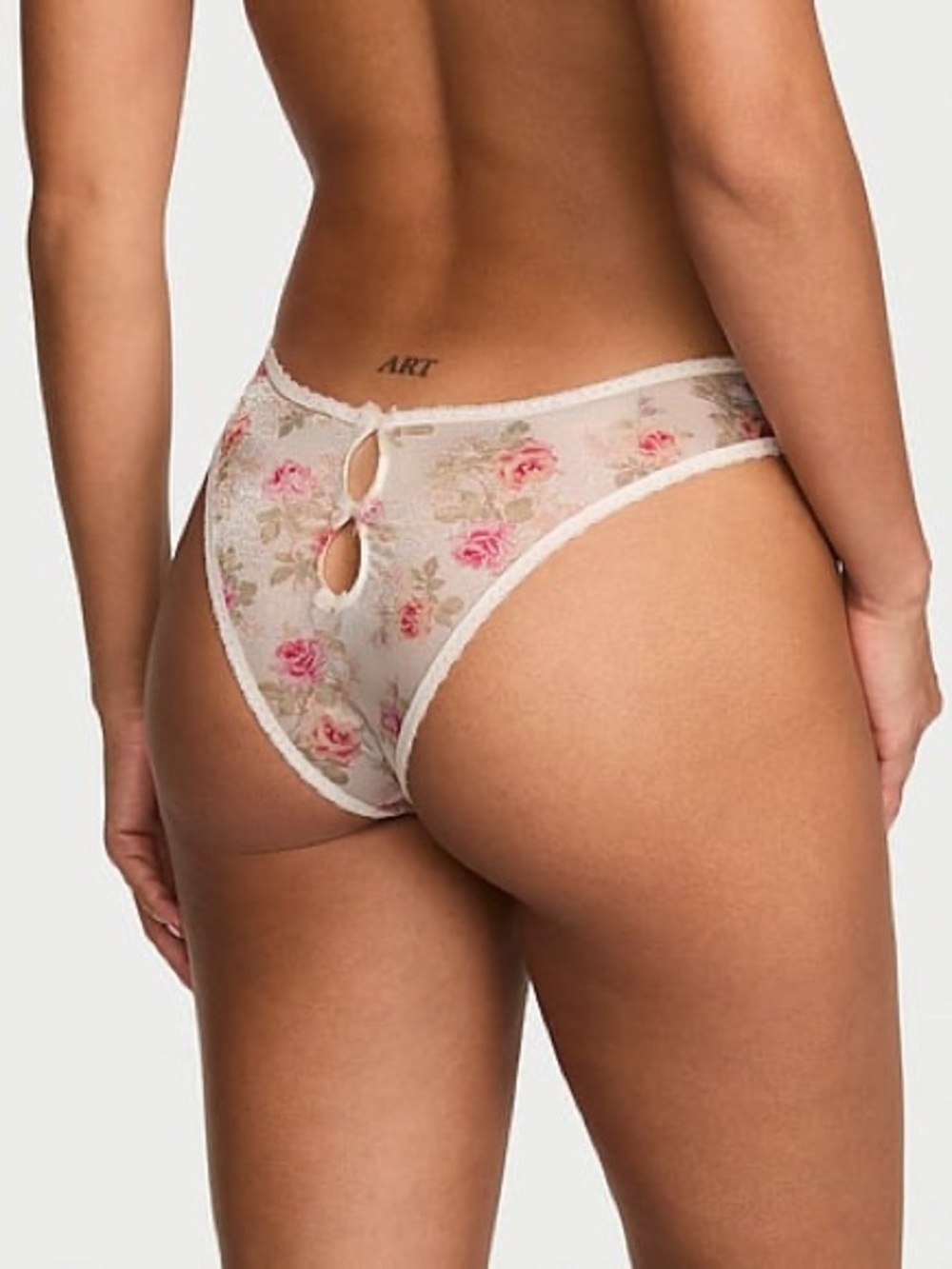 New VS DREAM ANGELS Sheer Shimmer Lace-Trim Panty S